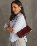 Load image into Gallery viewer, Louenhide Jacqueline Shoulder Bag - Burgundy Patent
