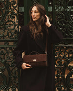 Load image into Gallery viewer, Louenhide Delaney Suedette Clutch - Chocolate
