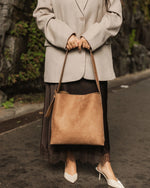 Load image into Gallery viewer, Louenhide Peyton Suedette Shoulder Bag - Honey
