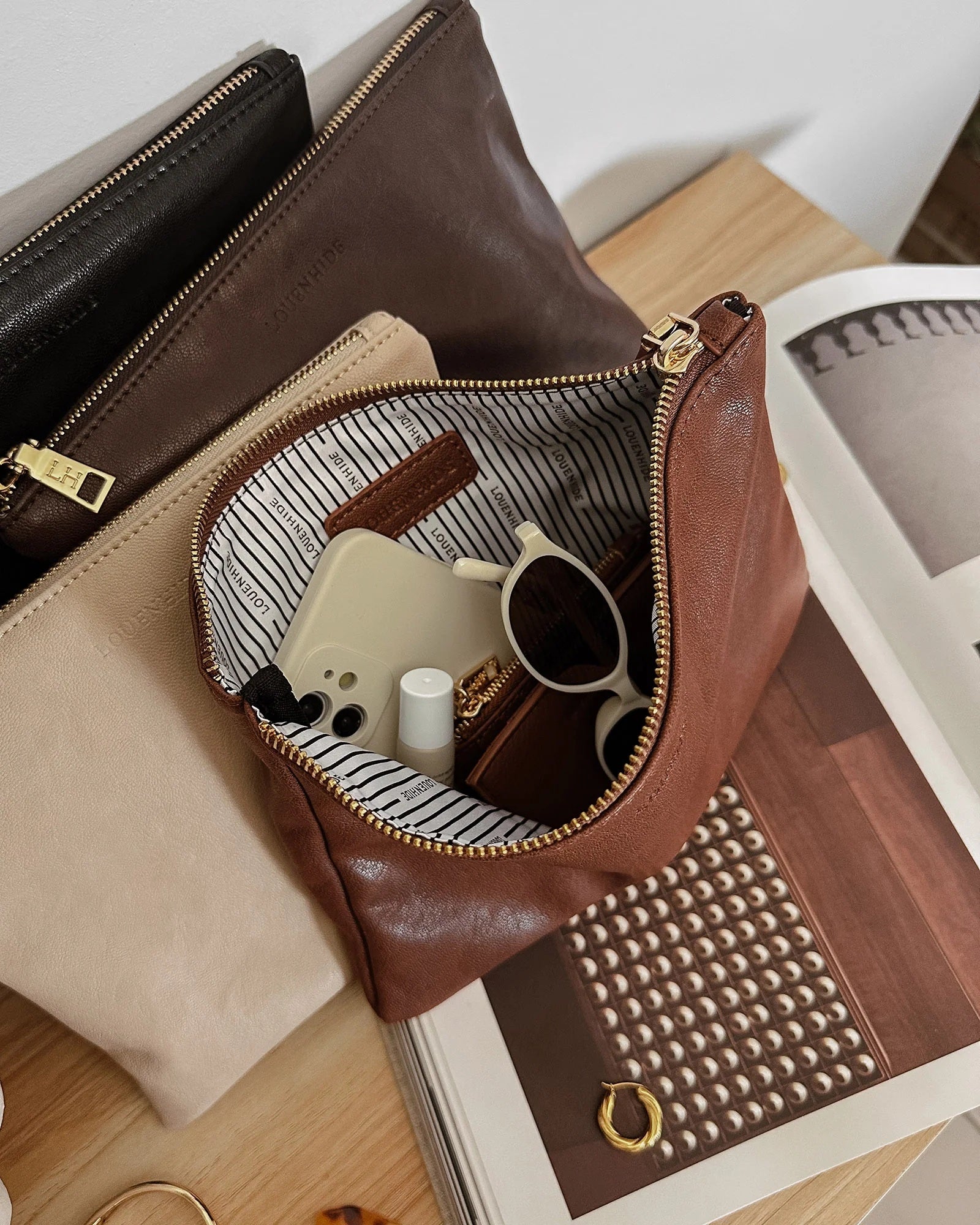 Louenhide Louie Pouch - Saddle Chocolate