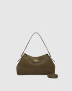 Load image into Gallery viewer, Louenhide Nicole Suedette Handbag - Olive
