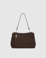 Load image into Gallery viewer, Louenhide Arden Suedette Shoulder Bag - Chocolate
