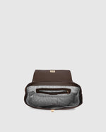 Load image into Gallery viewer, Louenhide Arden Suedette Shoulder Bag - Chocolate

