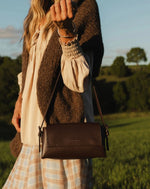 Load image into Gallery viewer, Louenhide Sophia Crossbody Bag - Chocolate
