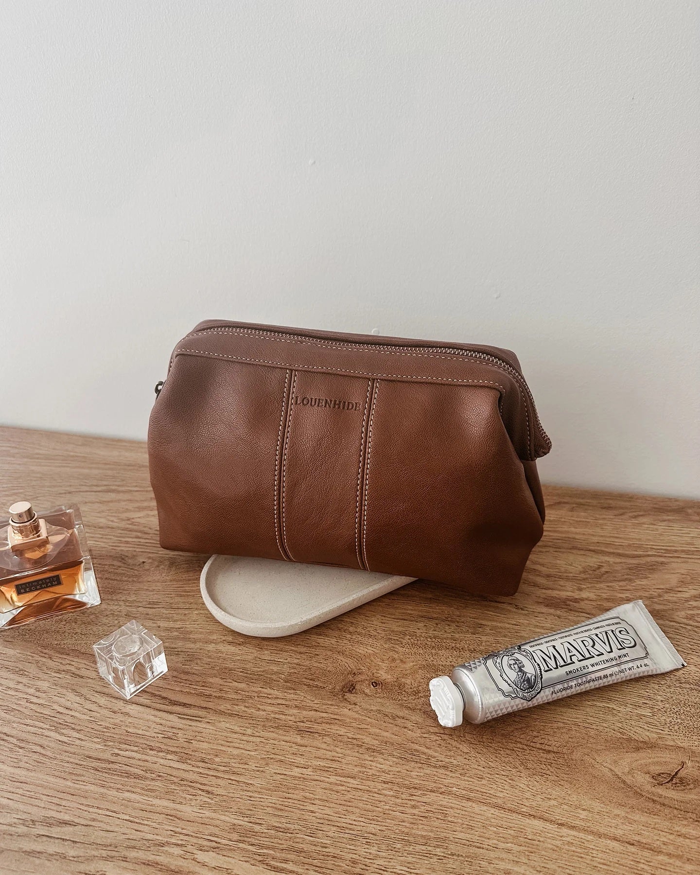 Louenhide Albie Cosmetic Case - Saddle Cognac