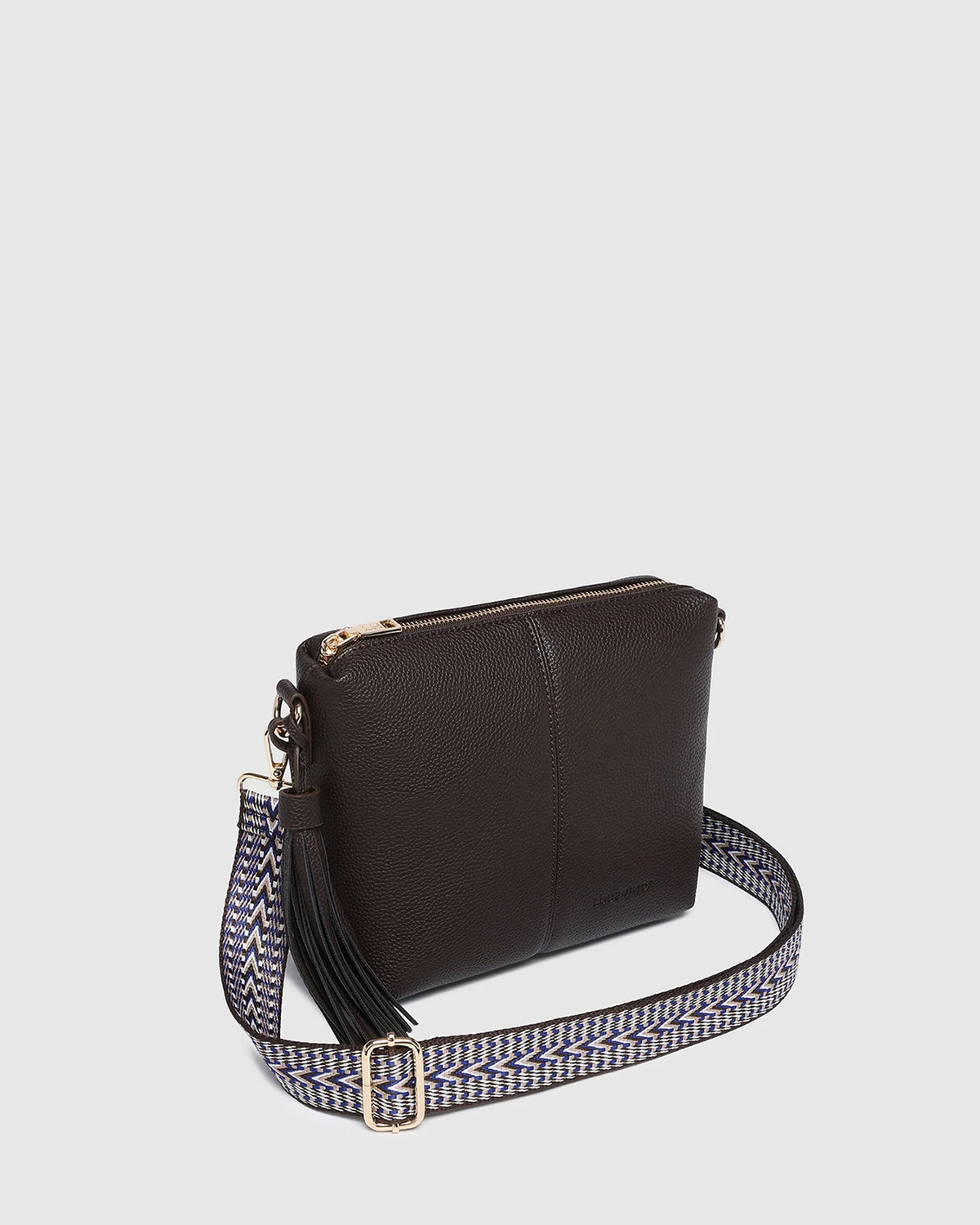 Louenhide Daisy Stripe Crossbody Bag - Chocolate