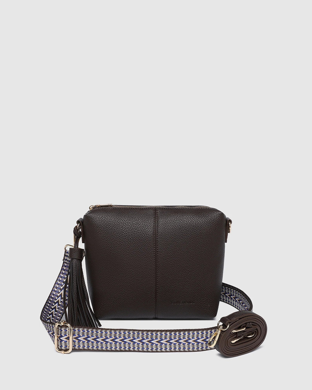 Louenhide Daisy Stripe Crossbody Bag - Chocolate