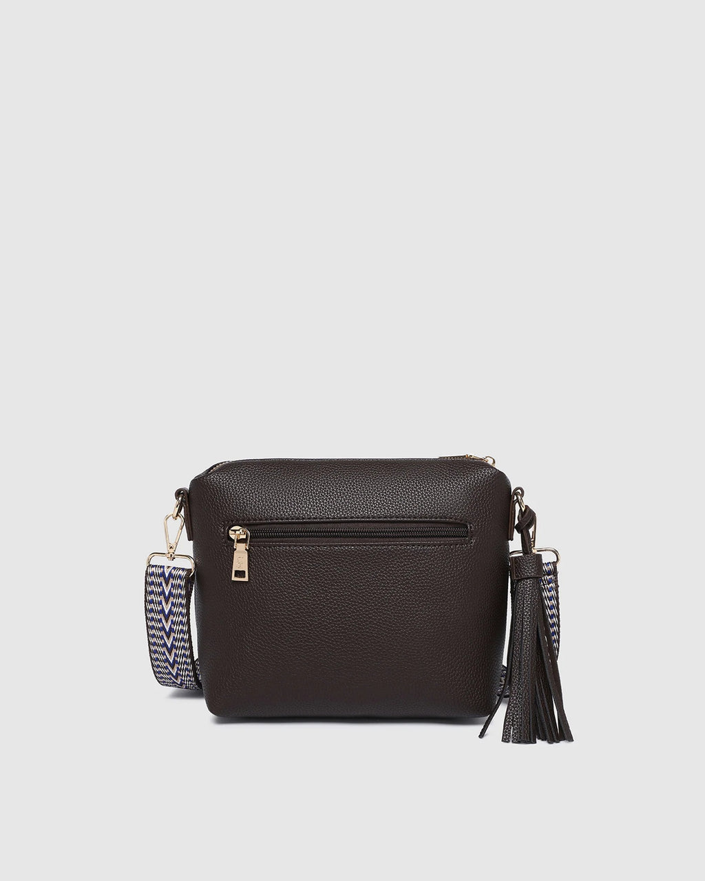 Louenhide Daisy Stripe Crossbody Bag - Chocolate