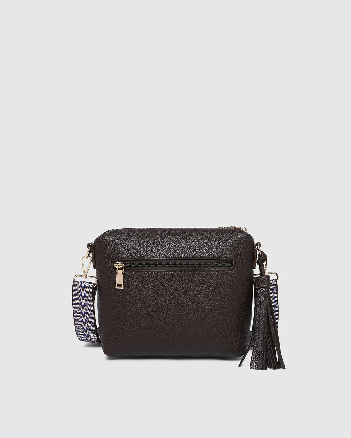Louenhide Daisy Stripe Crossbody Bag - Chocolate