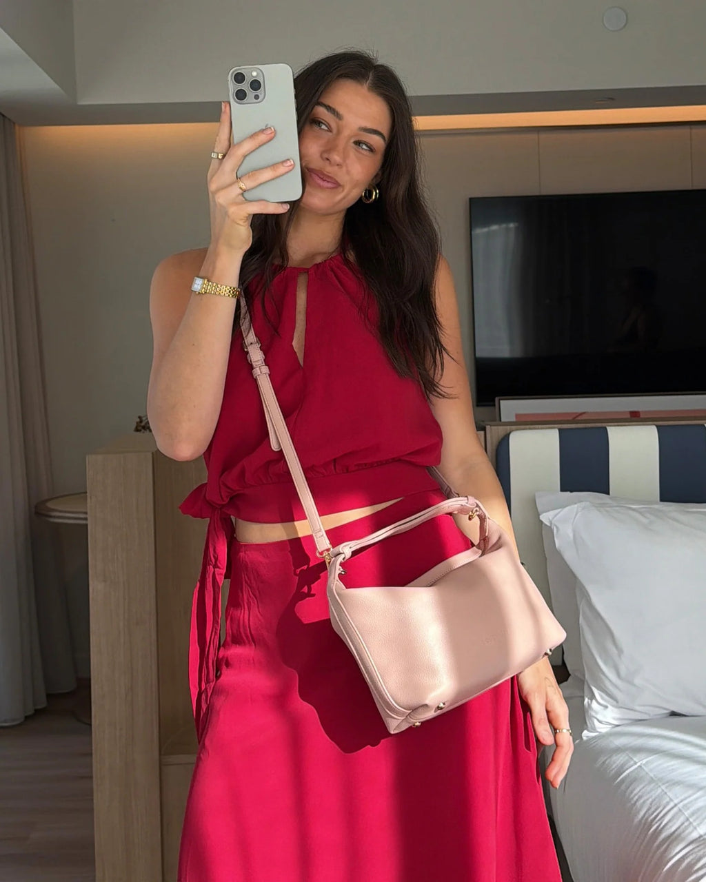Louenhide Madeline Shoulder Bag - Dusty Pink