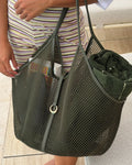 Louenhide Calypso Mesh Tote Bag - Olive