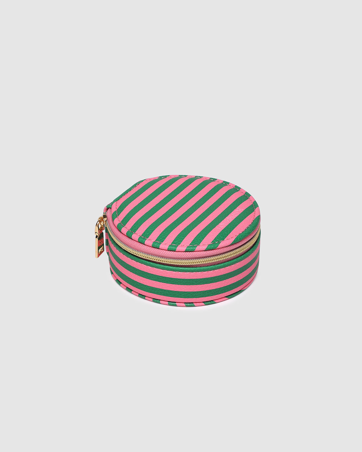 Louenhide Sisco Stripe Jewellery Box - Green/bubblegum Pink