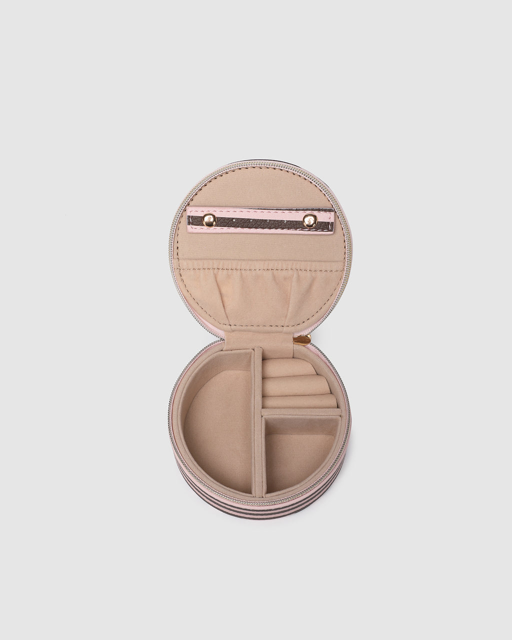 Louenhide Sisco Stripe Jewellery Box - Pink/choc