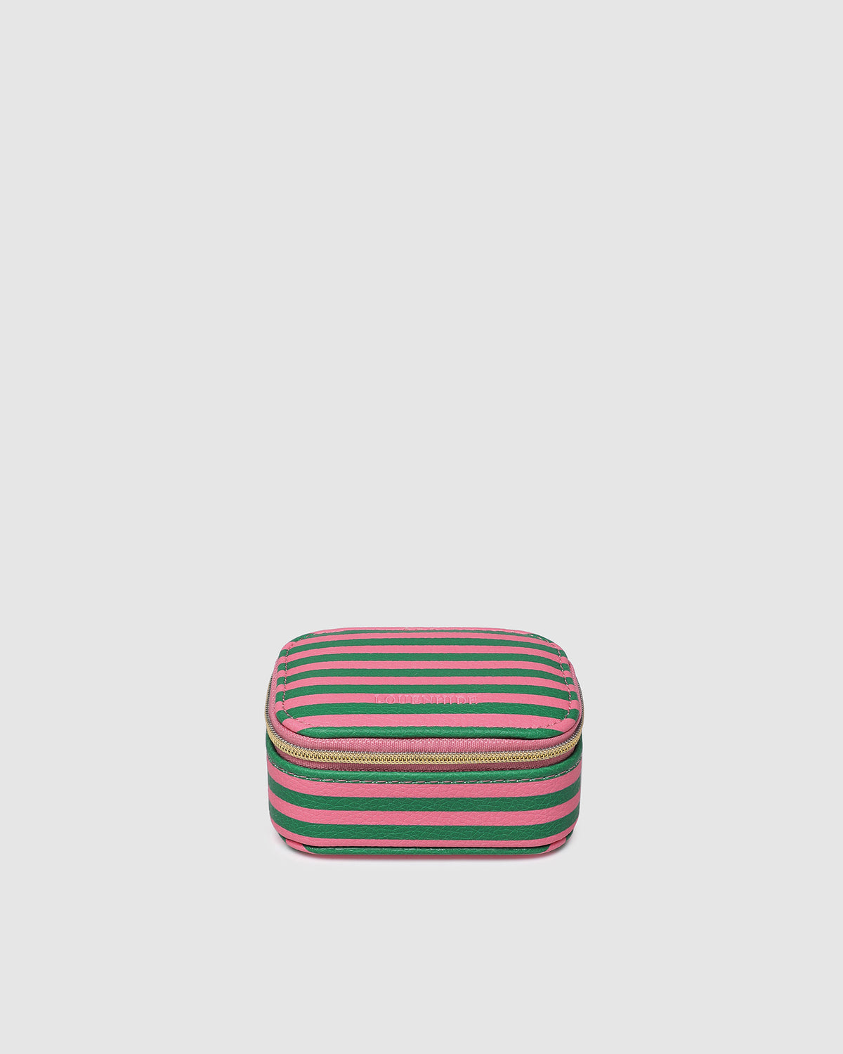 Louenhide Suzie Stripe Jewellery Box - Green/bubblegum Pink