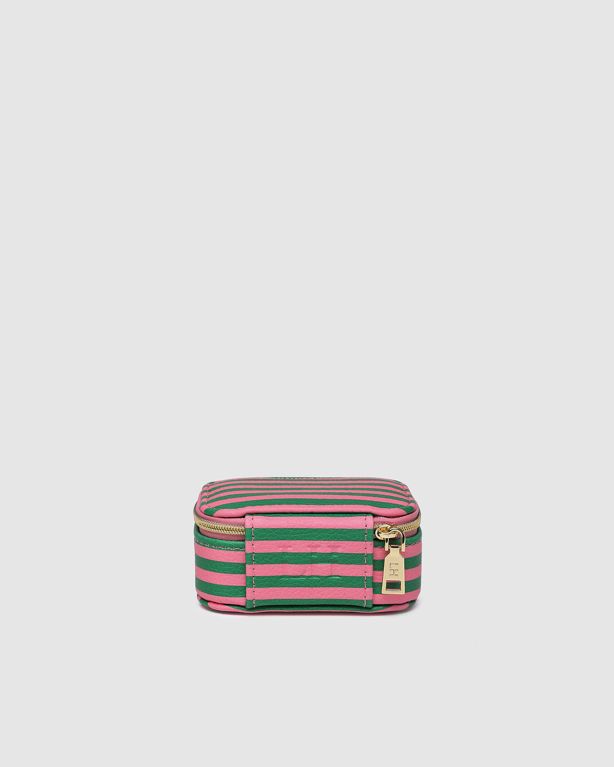 Louenhide Suzie Stripe Jewellery Box - Green/bubblegum Pink