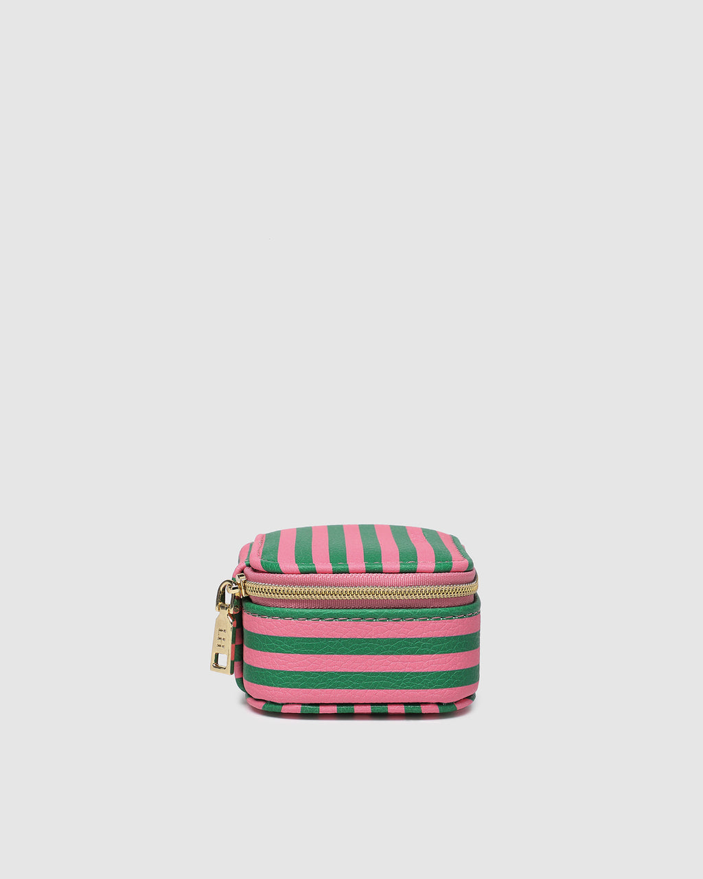 Louenhide Suzie Stripe Jewellery Box - Green/bubblegum Pink