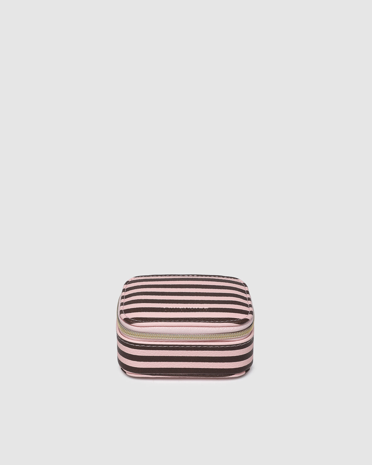 Louenhide Suzie Stripe Jewellery Box - Pink/chocolate