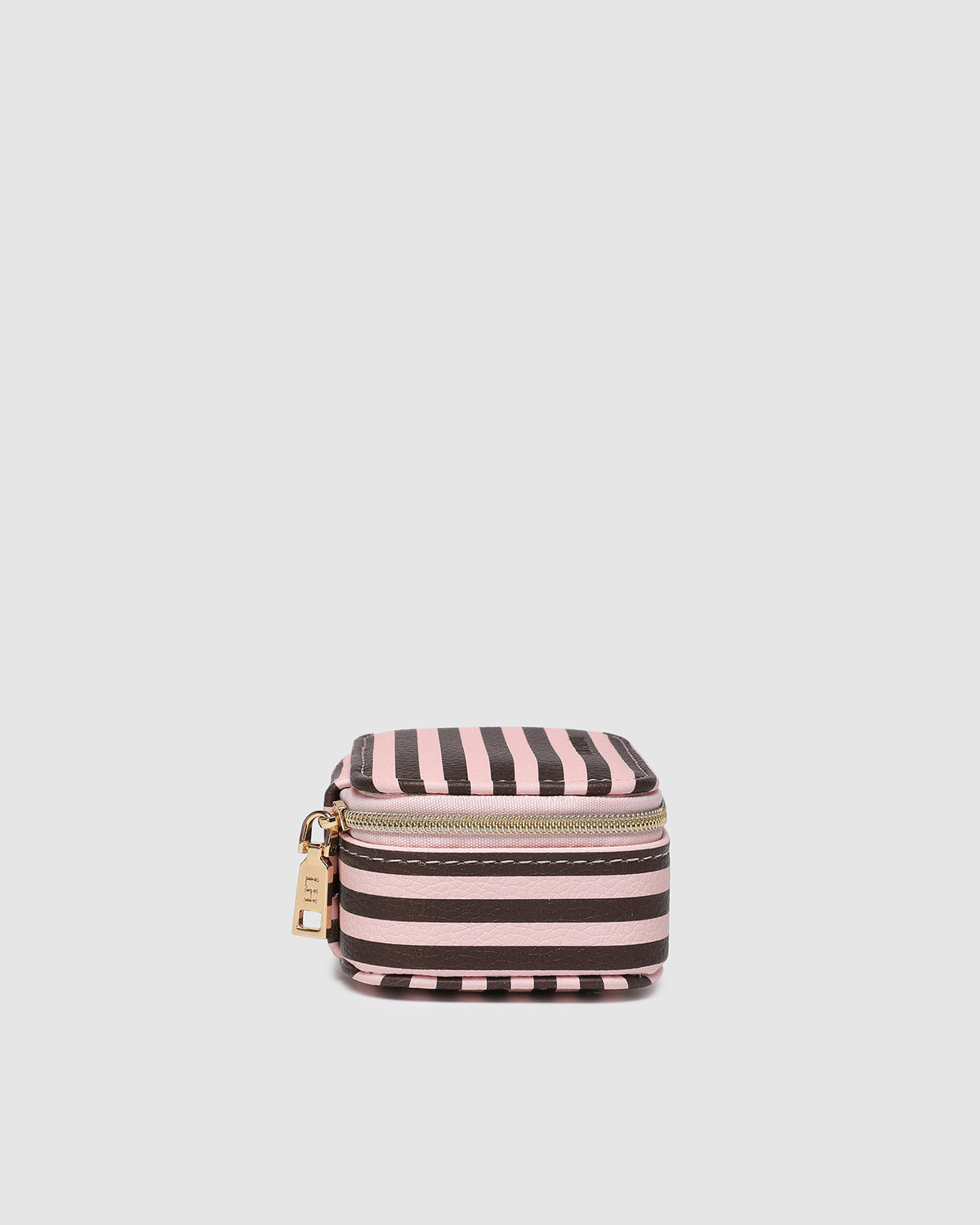 Louenhide Suzie Stripe Jewellery Box - Pink/chocolate