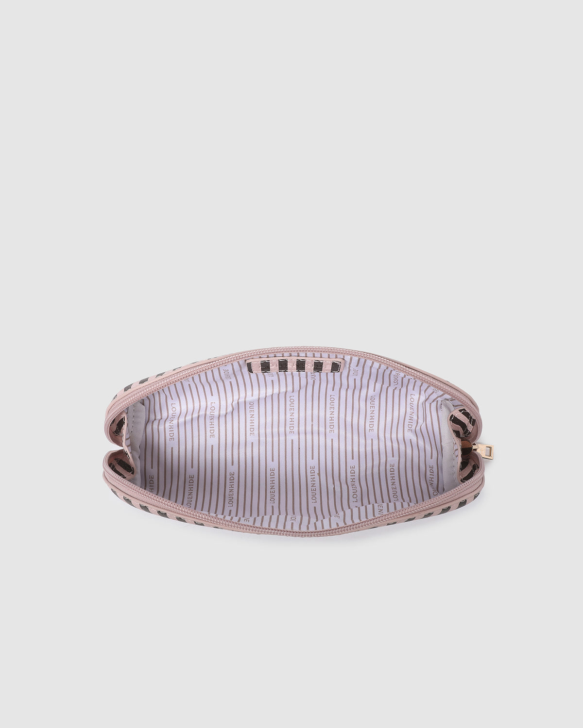 Louenhide Jayne Stripe Makeup Bag - Pink/chocolate