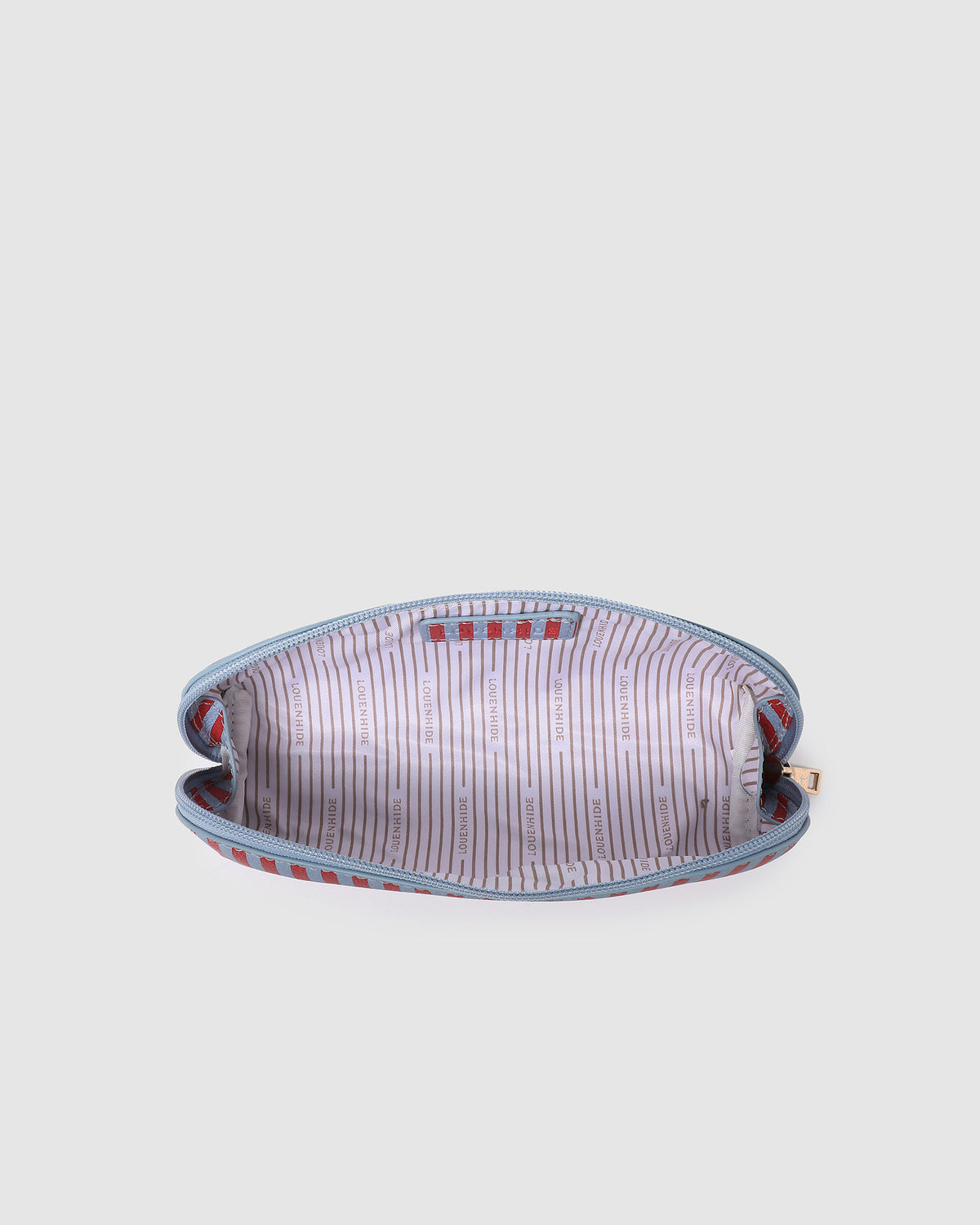 Louenhide Jayne Stripe Makeup Bag - Red/sky Blue