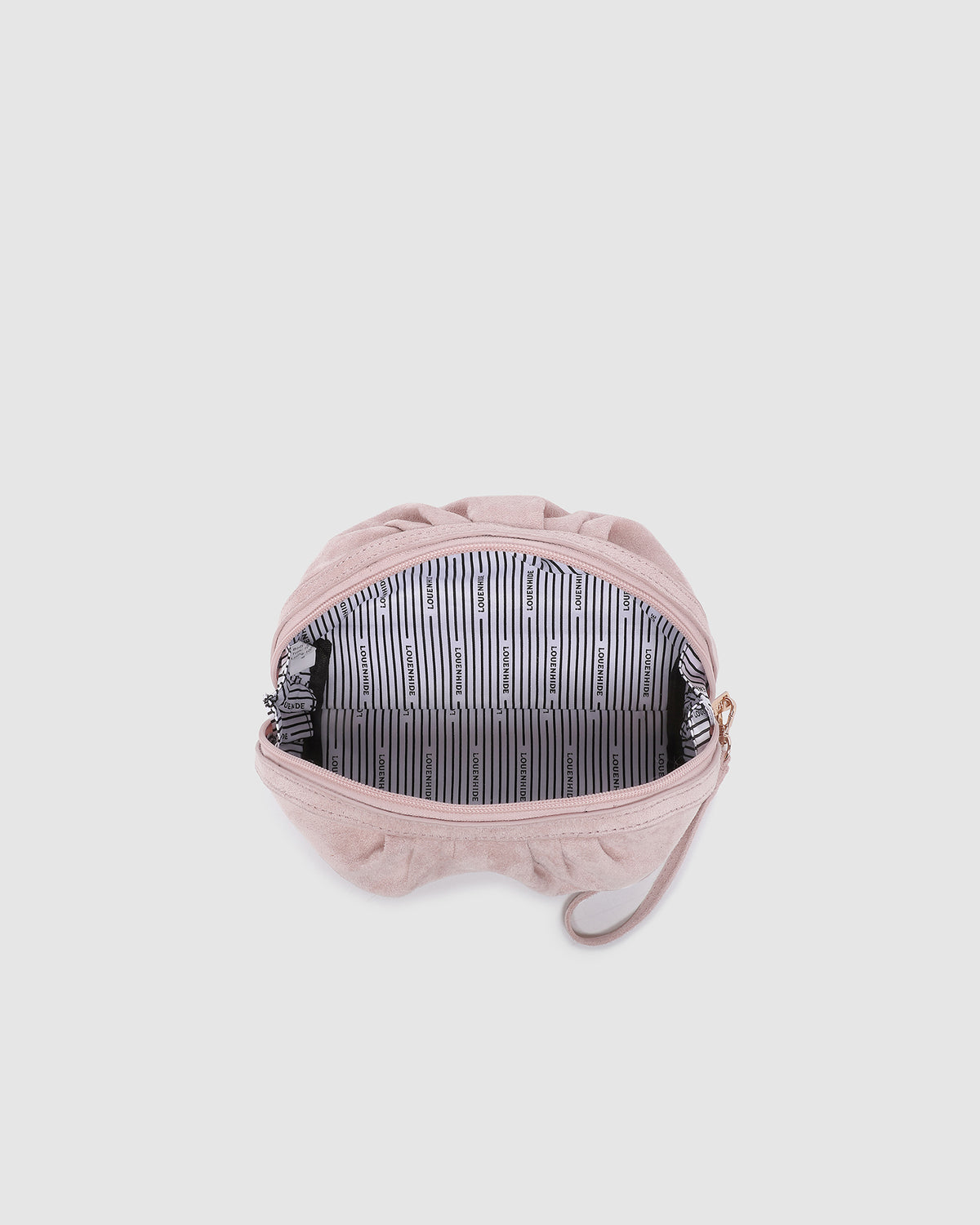 Louenhide Sarski Suedette Makeup Bag - Pale Pink