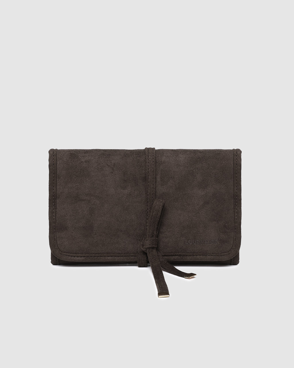 Louenhide Carla Suedette Jewellery Sleeve - Chocolate