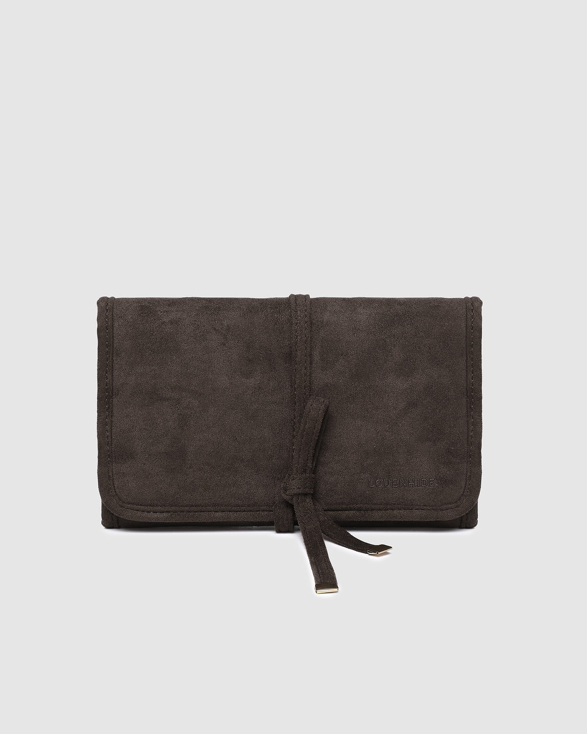 Louenhide Carla Suedette Jewellery Sleeve - Chocolate