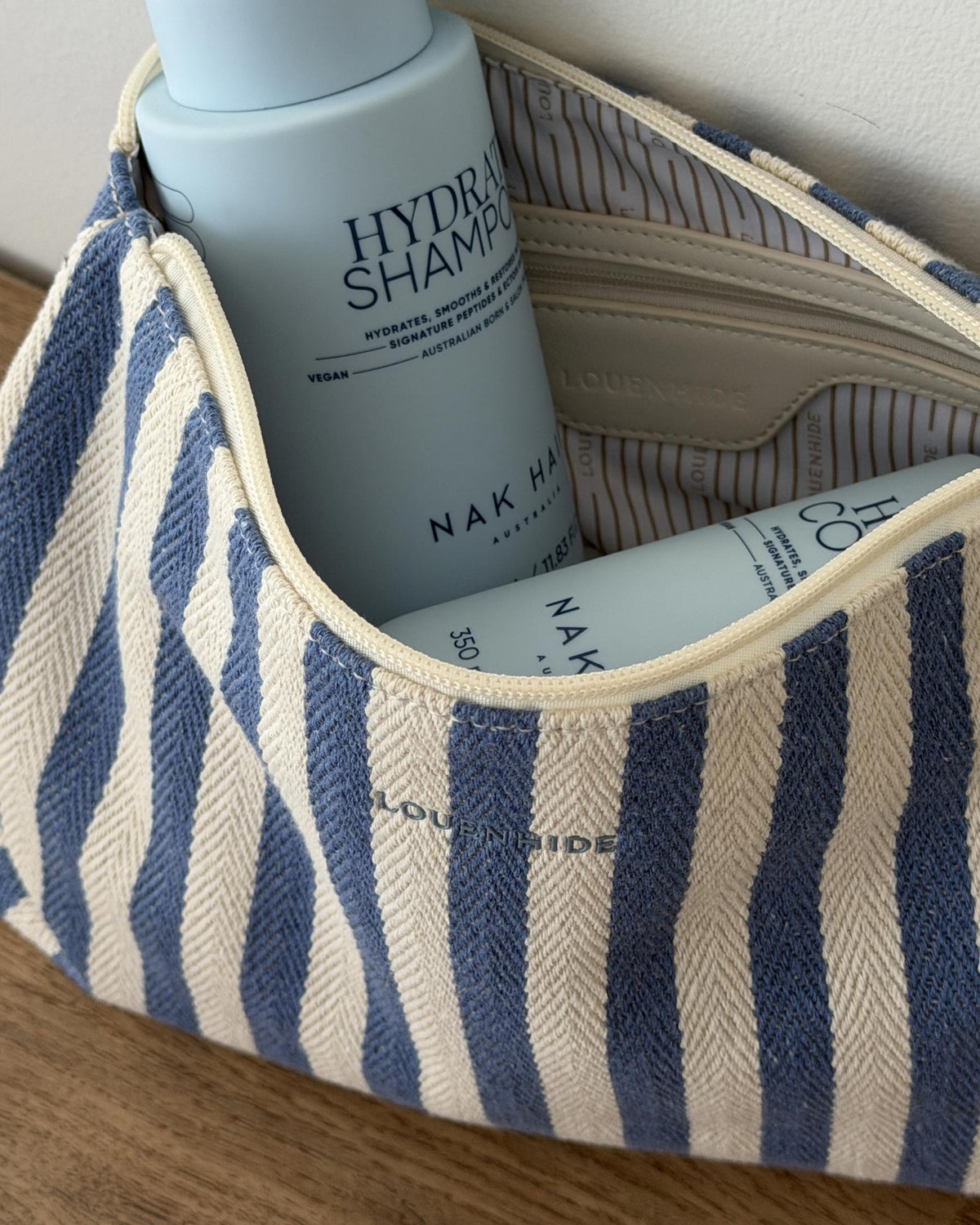 Louenhide Nala Makeup Bag - Persian Blue Stripe