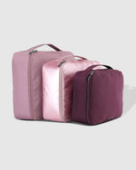 Load image into Gallery viewer, Louenhide Madras 3 Piece Packing Cube Set Multi Pink
