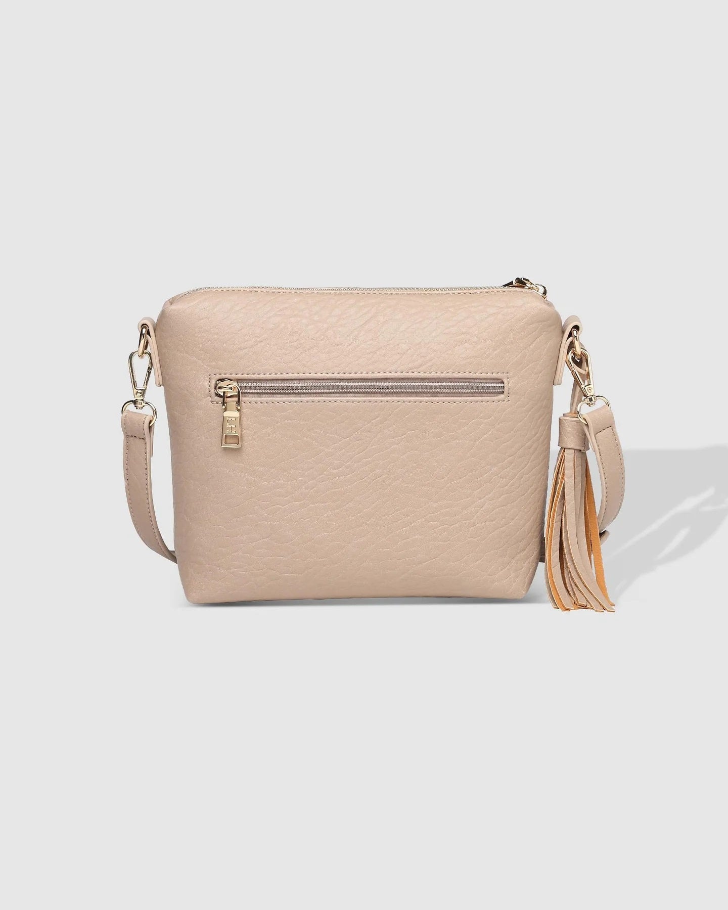Louenhide Kasey Textured Crossbody Bag With Logo Strap Putty