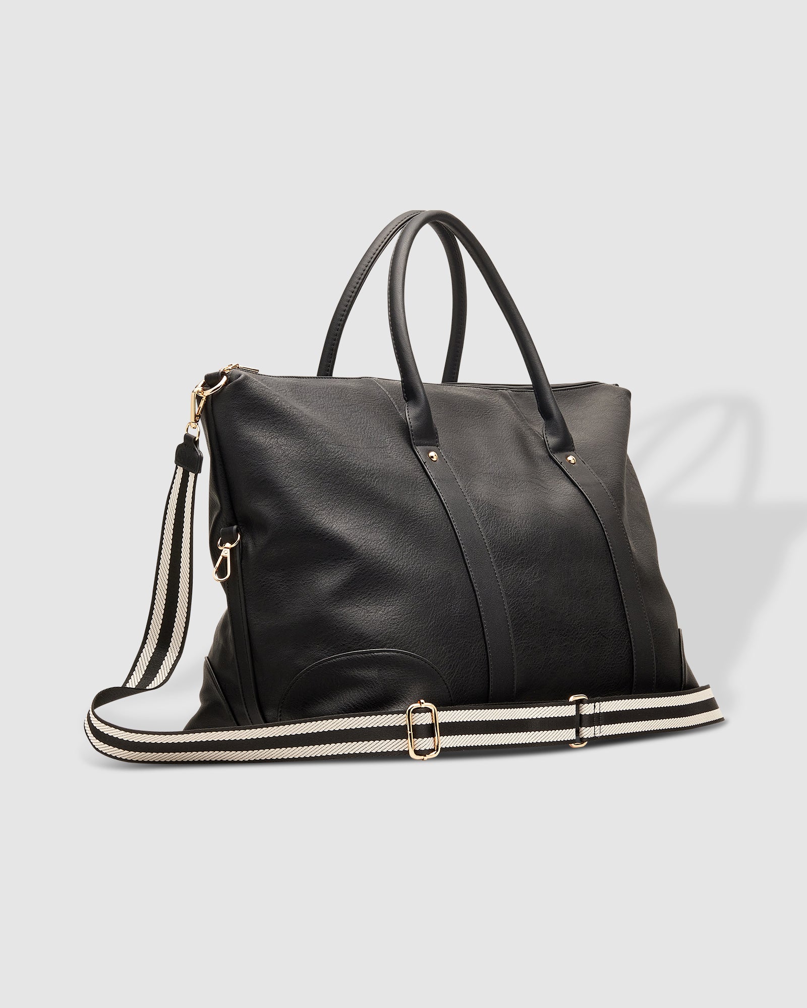 Louenhide Alexis Stripe Weekender Travel Bag Black Stripe