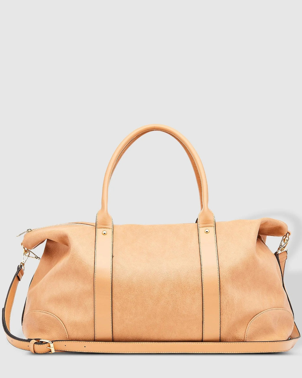 Louenhide Alexis Stripe Weekender Travel Bag Camel Stripe Strap 