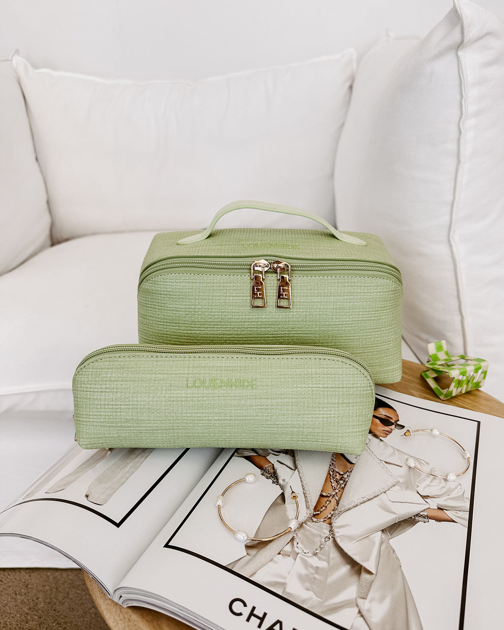 Louenhide Mary Jayne Cosmetic Bag Set Pistachio