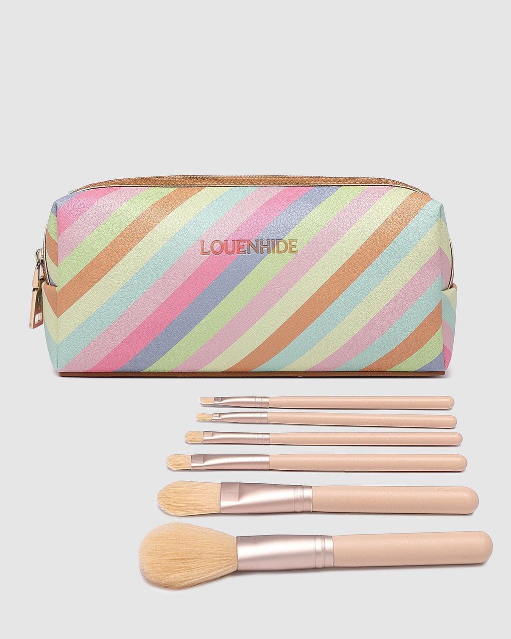 Louenhide Brianna Makeup Bag Pastel Stripe