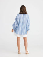 Load image into Gallery viewer, Holiday Cliffside Shirt Nautica Stripe

