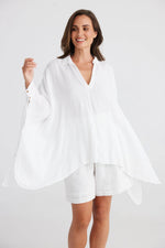 Load image into Gallery viewer, Holiday Palma Top White Linen Slub *sale*
