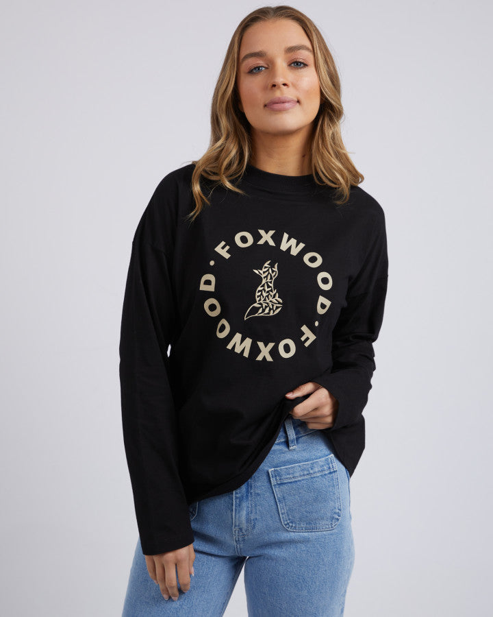 Foxwood Statement Long Sleeve Washed Black [sz:8]