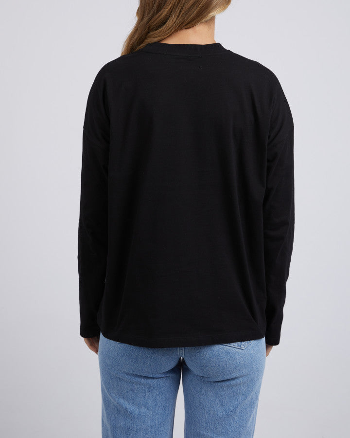 Foxwood Statement Long Sleeve Washed Black [sz:8]