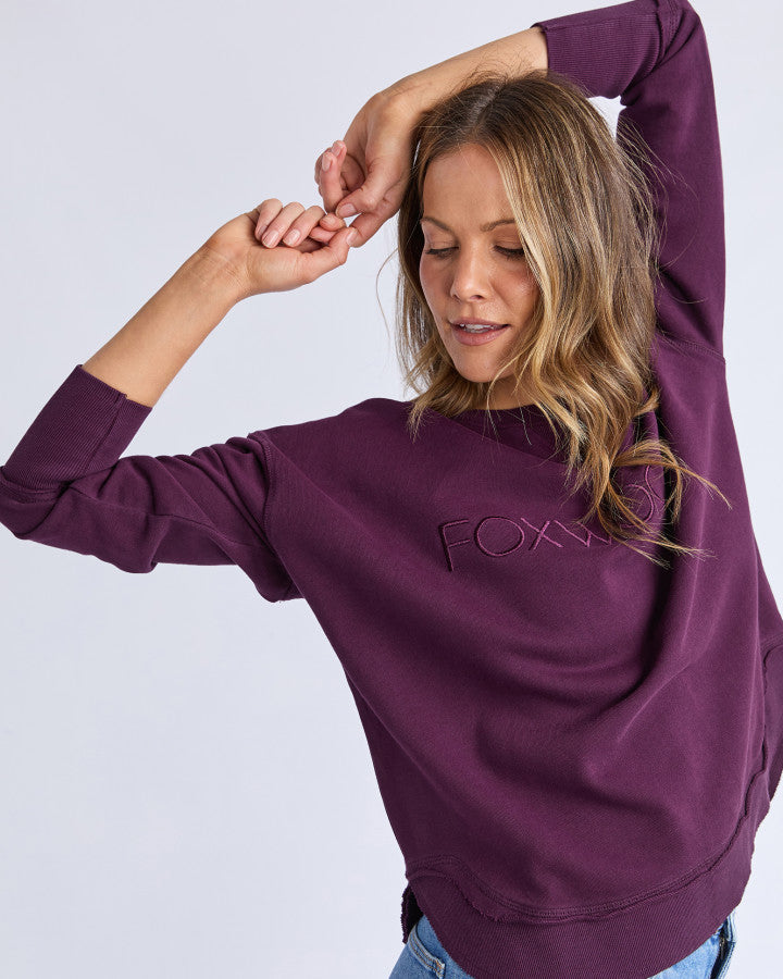Foxwood Simplified Crew Plum [sz:8]