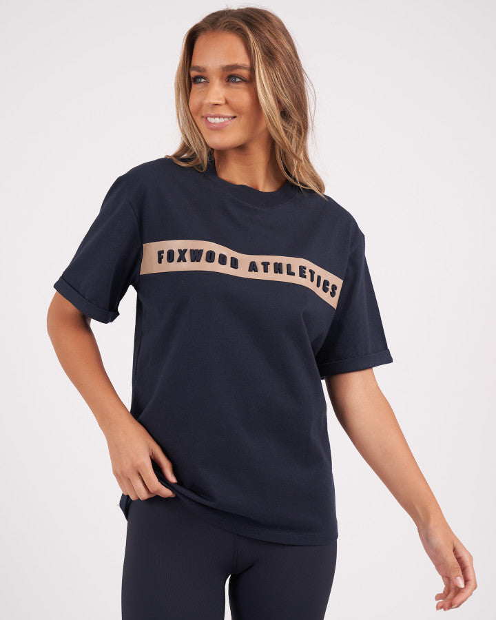 Foxwood Athletics Tee Navy [sz:10]