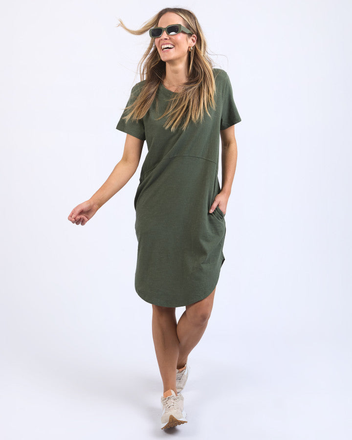 Foxwood Bay Dress Khaki [sz:8]