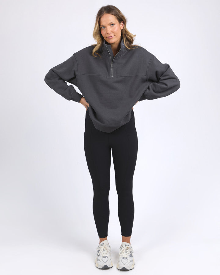 Foxwood College Zip Crew Charcoal [sz:8]