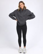 Load image into Gallery viewer, Foxwood College Zip Crew Charcoal [sz:8]
