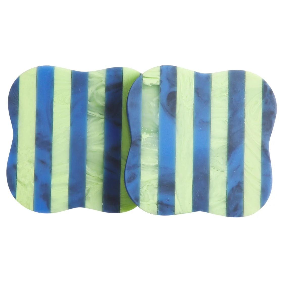 Sage X Clare Noellyn Resin Coasters - Set Of 2 - Azure