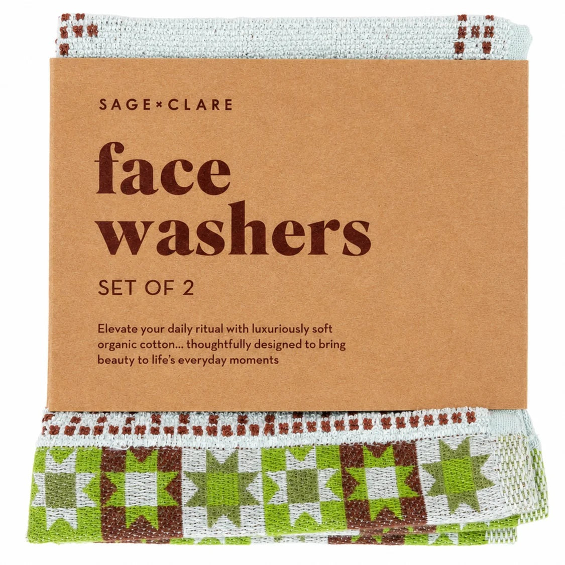 Sage X Clare Bonny Face Washer Set - Fluorite
