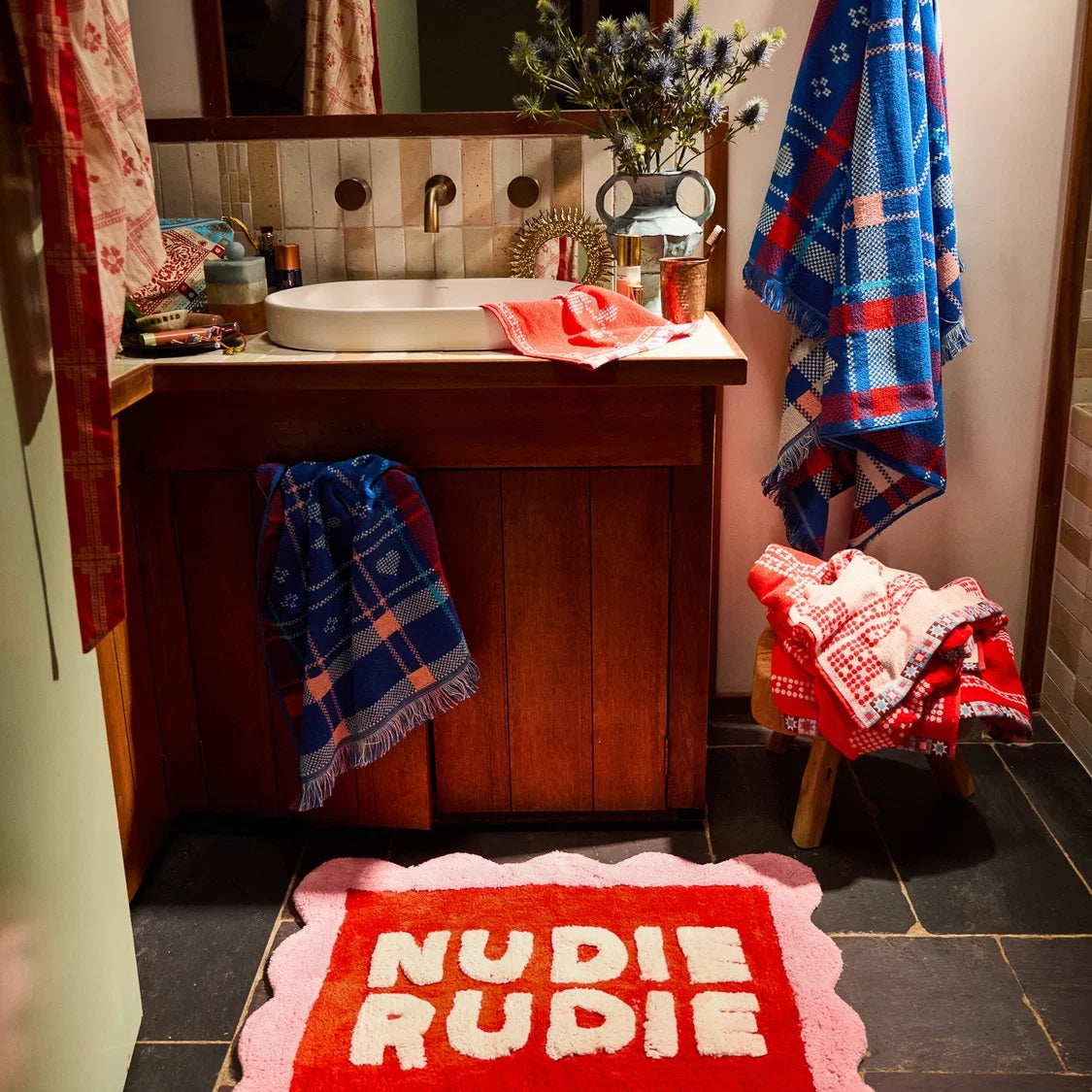 Sage X Clare Romy Nudie Bath Mat - Poppy