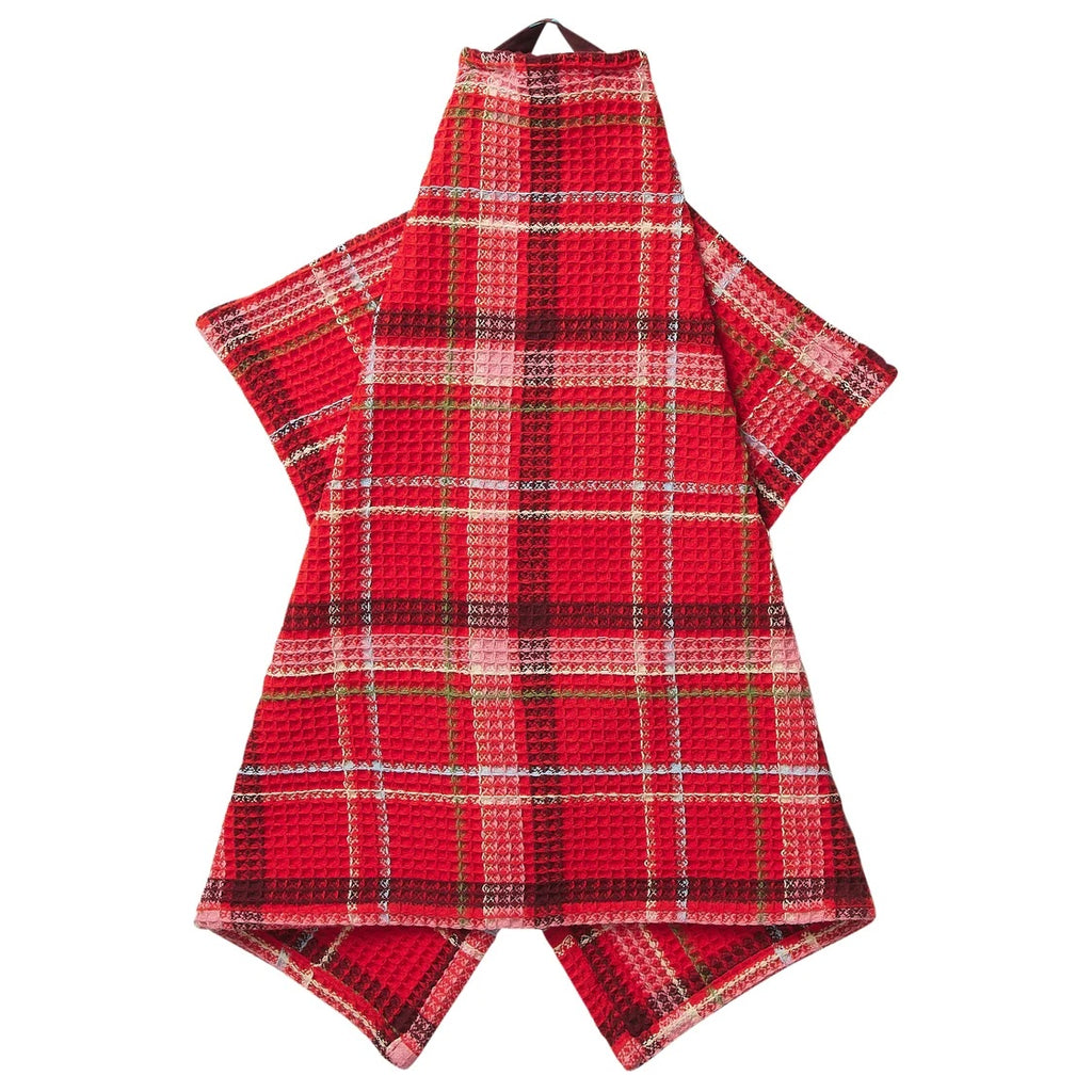 Sage X Clare Frances Waffle Tea Towel - Poppy