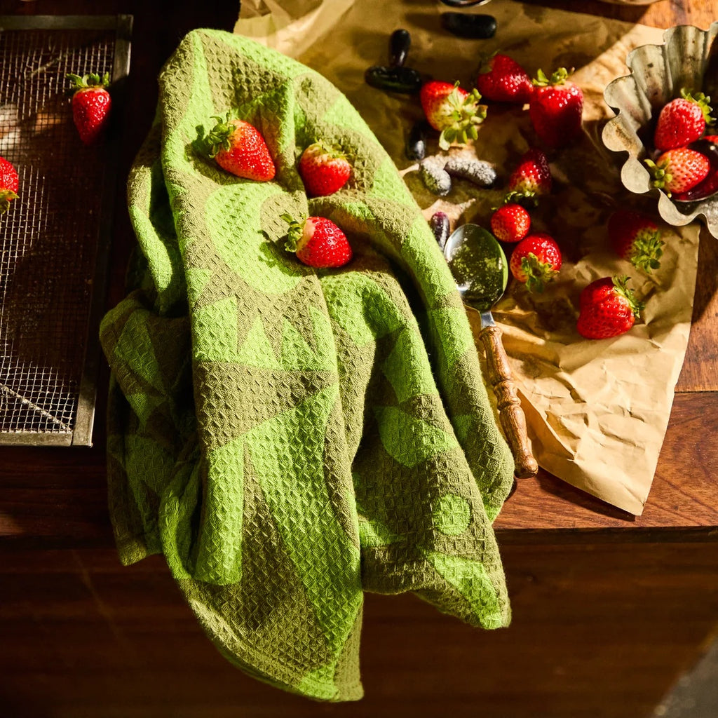 Sage X Clare Nora Tea Tea Towel - Cactus Green