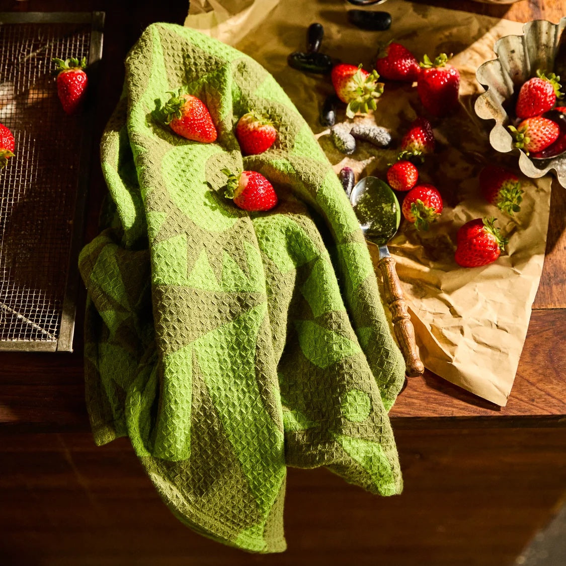 Sage X Clare Nora Tea Tea Towel - Cactus Green