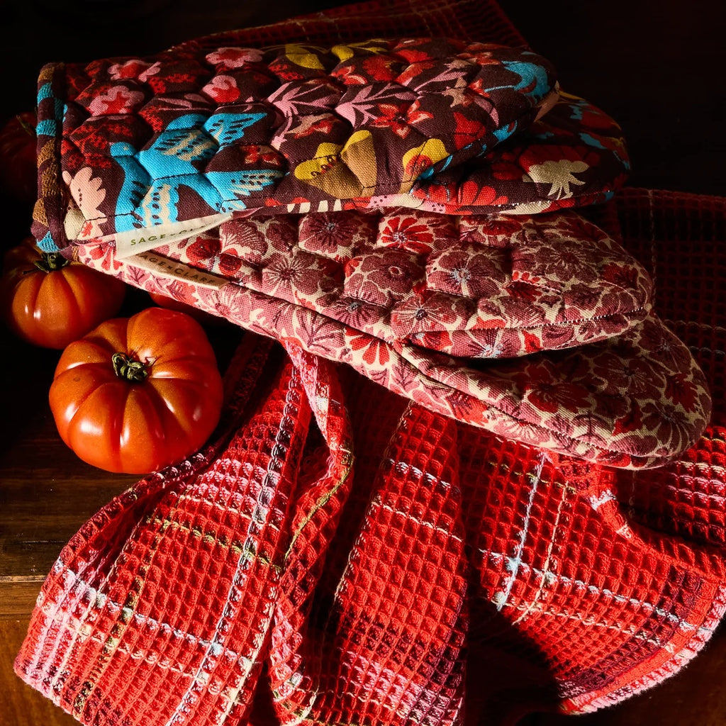 Sage X Clare Magnolia Oven Mitt Set